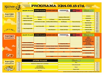 2014 m. Karklės programa. 